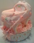 Baby Girl Carriage Diaper Cake